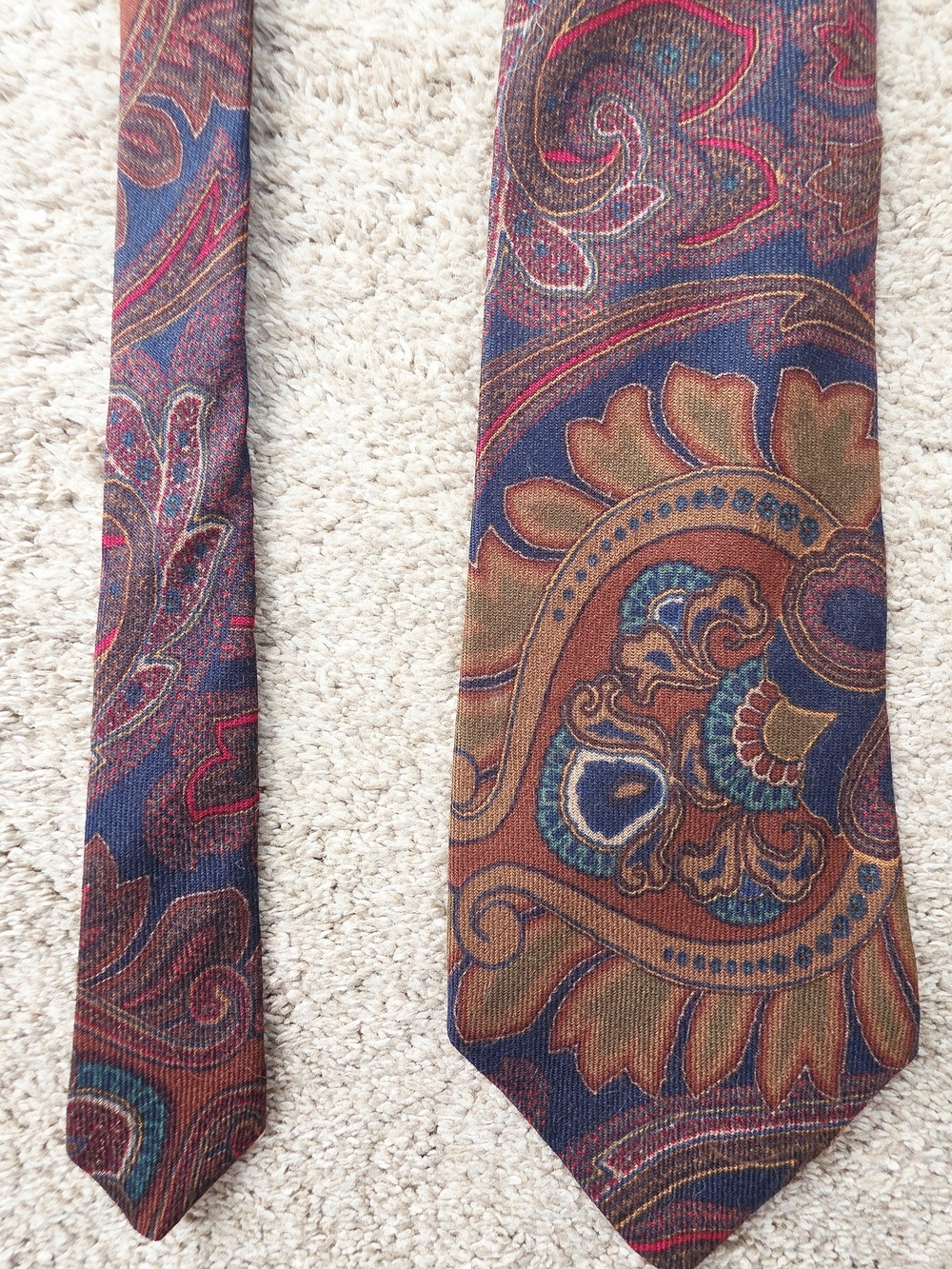 Polo Ralph Lauren Tie Vintage Dark Academia Old Money Eclectic Grandpa Ivy Wool